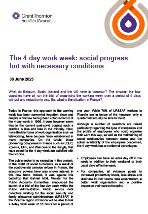 The 4-day work week: social progress but with necessary conditions