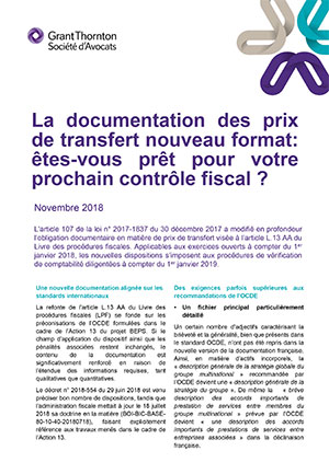 Prix De Transfert | Grant Thornton Société D'Avocats