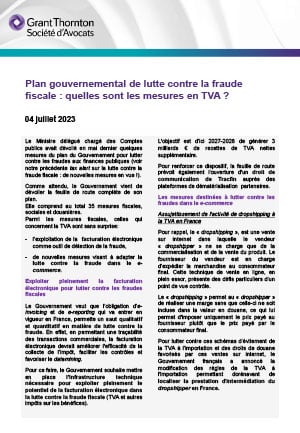 Plan gouvernemental de lutte contre la fraude fiscale