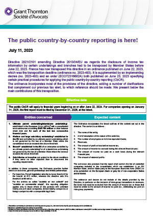 The public country by country reporting is here