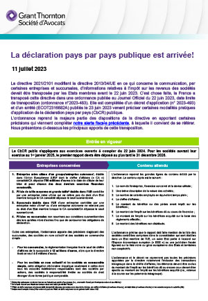 La déclaration pays par pays publique est arrivée !