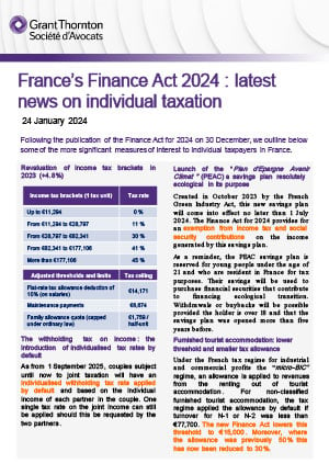 France’s Finance Act 2024: latest news on individual taxation