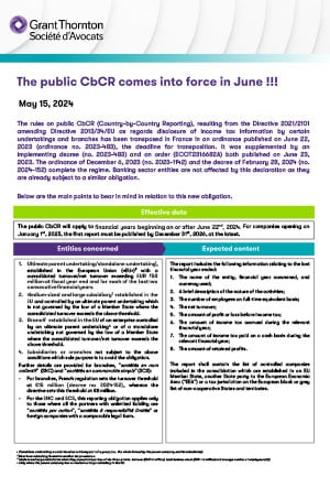 The public CbCR comes into force in June