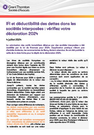 IFI et déductibilité des dettes dans les sociétés interposées : vérifiez votre déclaration 2024