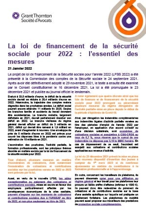 La loi de financement de la sécurité sociale pour 2022