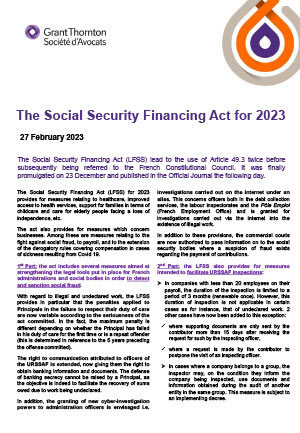 The Social Security Financing Act for 2023