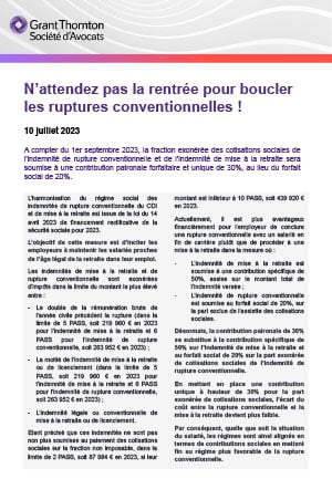 N’attendez pas la rentrée pour boucler les ruptures conventionnelles !